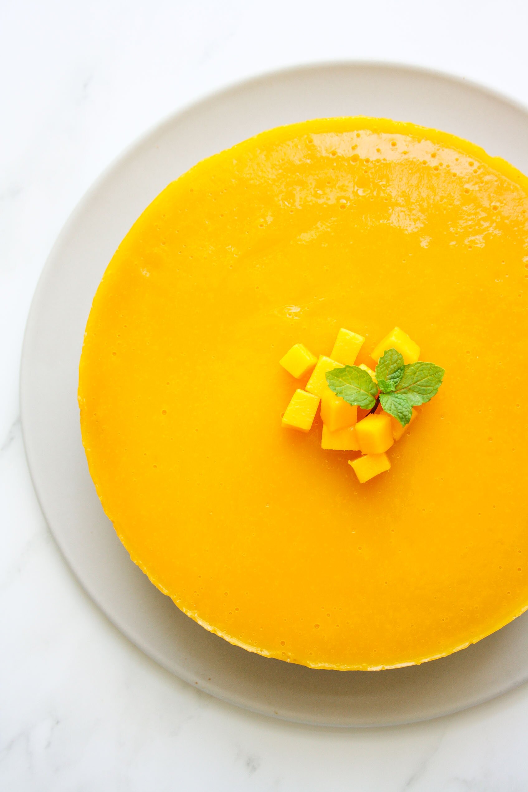 mango cheesecake from above